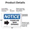 Signmission Please Use Main Entrance Right Arrow OSHA Notice Sign, Plastic, 14in W x 10in L, 2PK OS-2PACK-NS-P-1014-L-17616 - alternate 5